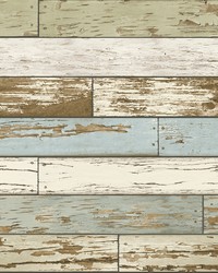 Levi Green Scrap Wood Wallpaper by   