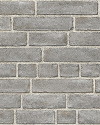 Facade Grey Brick Wallpaper by   