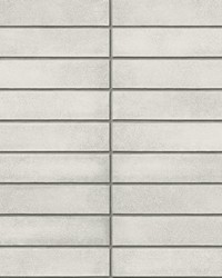Midcentury Light Grey Modern Bricks Wallpaper by   