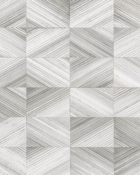 Stratum Grey Geometric Wood Wallpaper by   