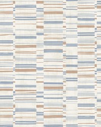 Fresnaye Light Blue Linen Stripe Wallpaper by   