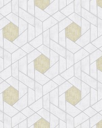 Granada Silver Geometric Wallpaper by   