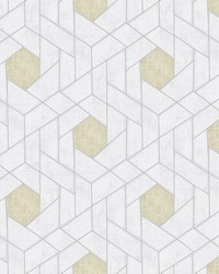 Granada Silver Geometric Wallpaper by   