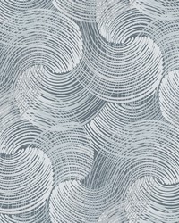 Karson Blue Swirling Geometric Wallpaper by   