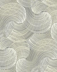 Karson Grey Swirling Geometric Wallpaper by   