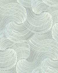 Karson Teal Swirling Geometric Wallpaper by   