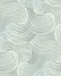 Karson Teal Swirling Geometric Wallpaper by   