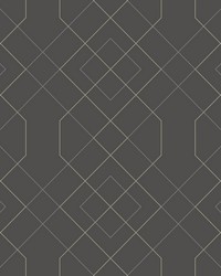 Ballard Grey Geometric Wallpaper by   