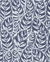 Del Mar Indigo Botanical Wallpaper by  Roth and Tompkins Textiles 