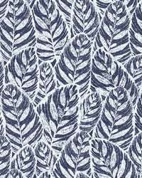 Del Mar Indigo Botanical Wallpaper by   