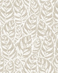 Del Mar Beige Botanical Wallpaper by  Roth and Tompkins Textiles 