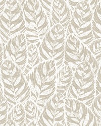 Del Mar Beige Botanical Wallpaper by   