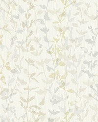 Thea Light Grey Floral Trail Wallpaper by   