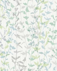Thea Green Floral Trail Wallpaper by   