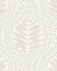 Juno Beige Ogee Wallpaper by   