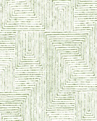 Merritt Green Geometric Wallpaper by   