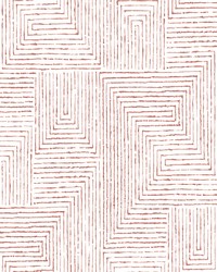 Merritt Red Geometric Wallpaper by   