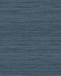 Barnaby Indigo Faux Grasscloth Wallpaper by   