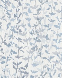 Thea Blue Floral Trail Wallpaper by   