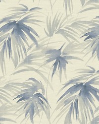 Darlana Blue Grasscloth Wallpaper by  Roth and Tompkins Textiles 