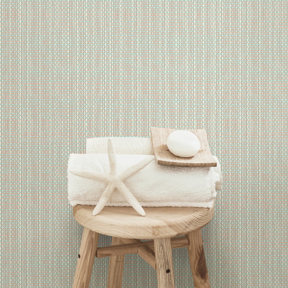 Brewster Wallcovering Kent Coral Faux Grasscloth Wallpaper Wallpaper