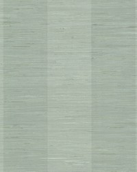 Oakland Aqua Grasscloth Stripe Wallpaper by  Brewster Wallcovering 