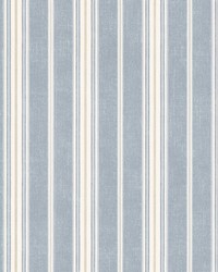 Cooper Denim Cabin Stripe Wallpaper by   