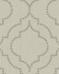 Chelsea Taupe Quatrefoil Wallpaper by   