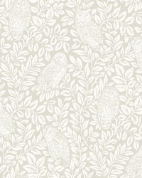 Parliament Cream Owl Wallpaper by  Old World Weavers 