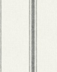 Linette Black Fabric Stripe Wallpaper by   