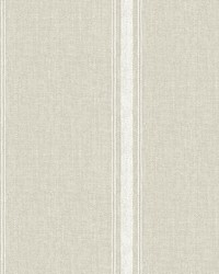 Linette Light Grey Fabric Stripe Wallpaper by   