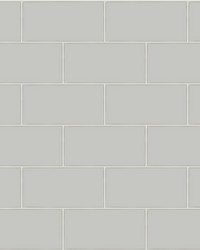 Freedom Grey Subway Tile Wallpaper by   