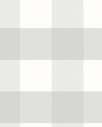 Selah Light Grey Gingham Wallpaper by   