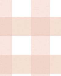 Selah Light Pink Gingham Wallpaper by   