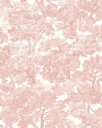 Spinney Rose Toile Wallpaper by   