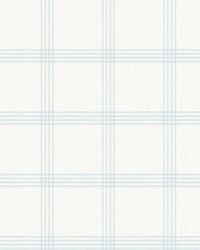 Ester Light Blue Plaid Wallpaper by  Lee Jofa 