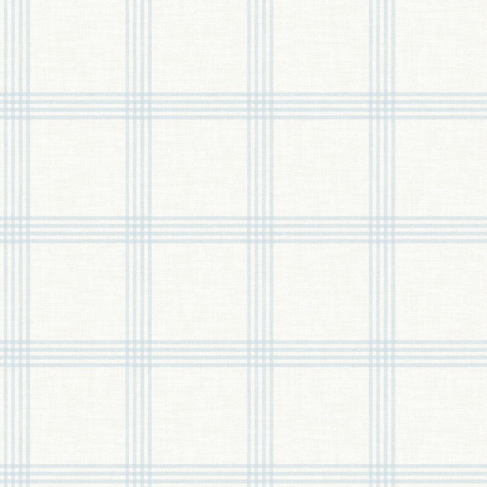 Brewster Wallcovering Ester Light Blue Plaid Wallpaper Wallpaper