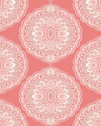 Bolinas Coral Medallion Wallpaper by   