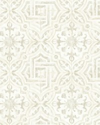 Sonoma Grey Spanish Tile Wallpaper by  Brewster Wallcovering 