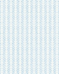 Espalier Sky Blue Chevron Stripe Wallpaper by  Brewster Wallcovering 