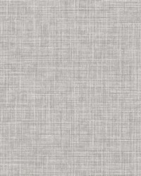 Mendocino Grey Linen Wallpaper by   