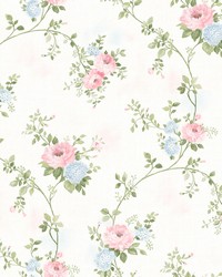 Mimosa Pastel Trail Wallpaper by  Brewster Wallcovering 