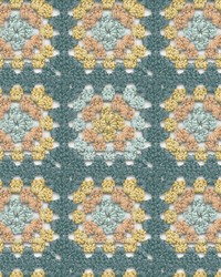 Maud Teal Crochet Geometric Wallpaper 3124-13862 by  Creative Fabrics 