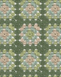 Maud Green Crochet Geometric Wallpaper 3124-13863 by  Creative Fabrics 