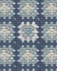 Maud Blue Crochet Geometric Wallpaper 3124-13864 by  Creative Fabrics 