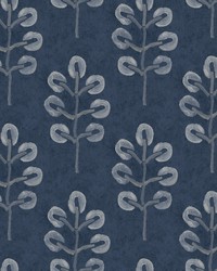 Plum Tree Dark Blue Botanical Wallpaper 3124-13872 by   