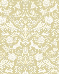 Forest Dance Honey Damask Wallpaper 3124-13886 by   