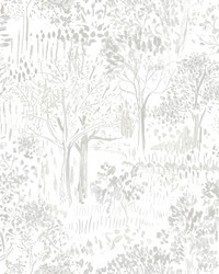 Walden Grey Forest Wallpaper 3124-13892 by  American Silk Mills 