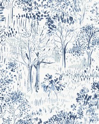 Walden Navy Forest Wallpaper 3124-13893 by  Kravet 