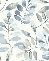 Pinnate Blue Leaves Wallpaper 3124-13908 by   